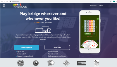 Play bridge online with Funbridge